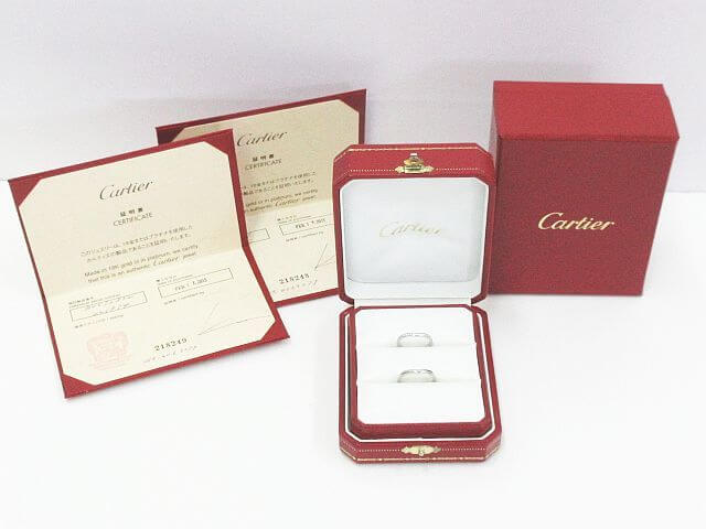 Cartier カルティエ Pt950 プラチナ バレリーナ ペア リング カーブ ...